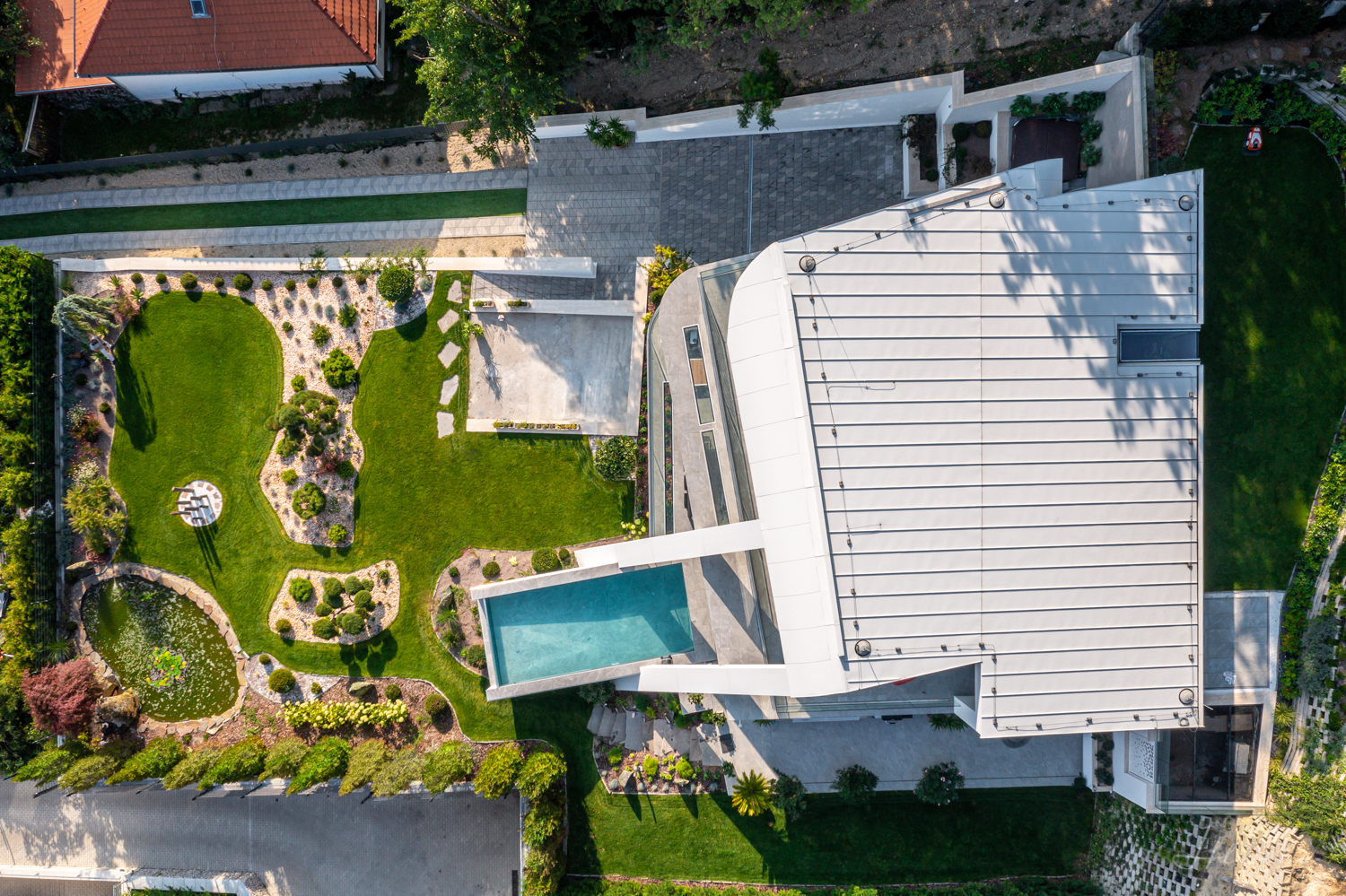 Villa felülnézet